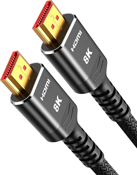 Highwings HDMI 2.1 Kabel 0.5m 8K, 48Gbps Highspeed 8K@60Hz HDMI Kabel 4K@120Hz 7680P eARC HDCP 2.2&2.3 DTS:X Dynamische HDR 10 Kompatibel mit PS5/4/3 Soundbar HDTV Monitor - 1