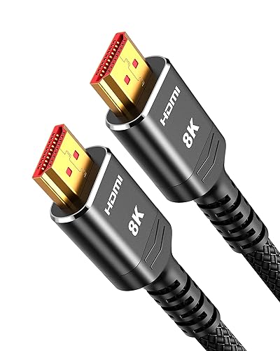 Highwings HDMI Kabel 20meter 8K, HDMI 2.1 Kabel 8K@60Hz 48Gbps Highspeed 4K@120Hz 7680P eARC HDCP 2.2&2.3 DTS:X Dynamische HDR 10 Kompatibel mit PS5/4/3 Soundbar HDTV Monitor