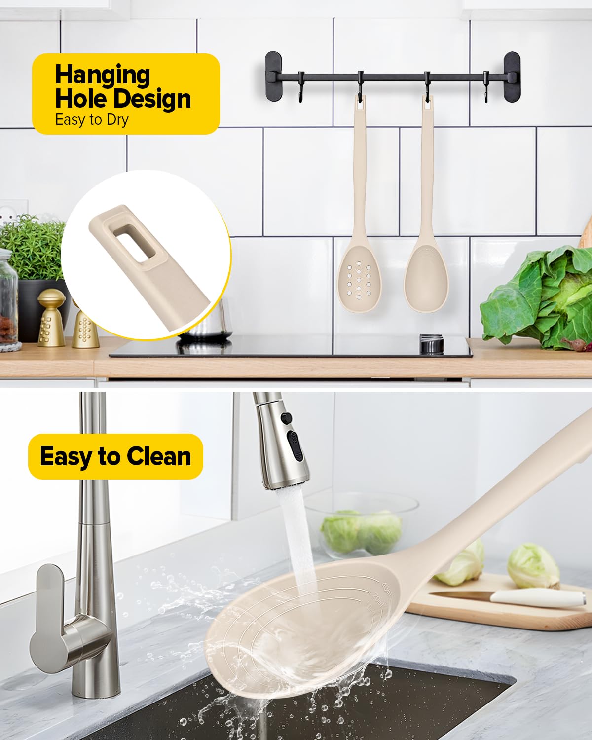 BundlePro Silicone Spoons - Nonstick & Easy Clean -6