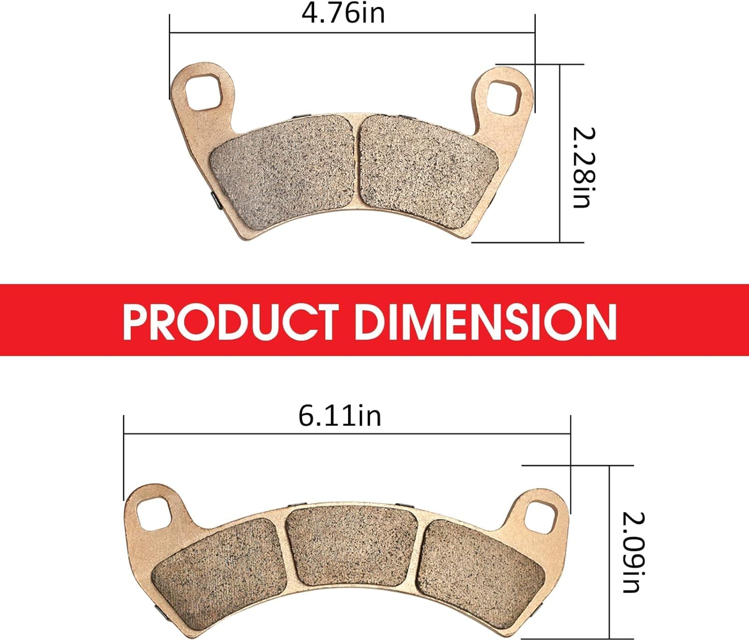 Brake Pads for Polaris RZR Turbo 2016-2021 Front And Rear Sintered Heavy-duty Brake Pads Replacement