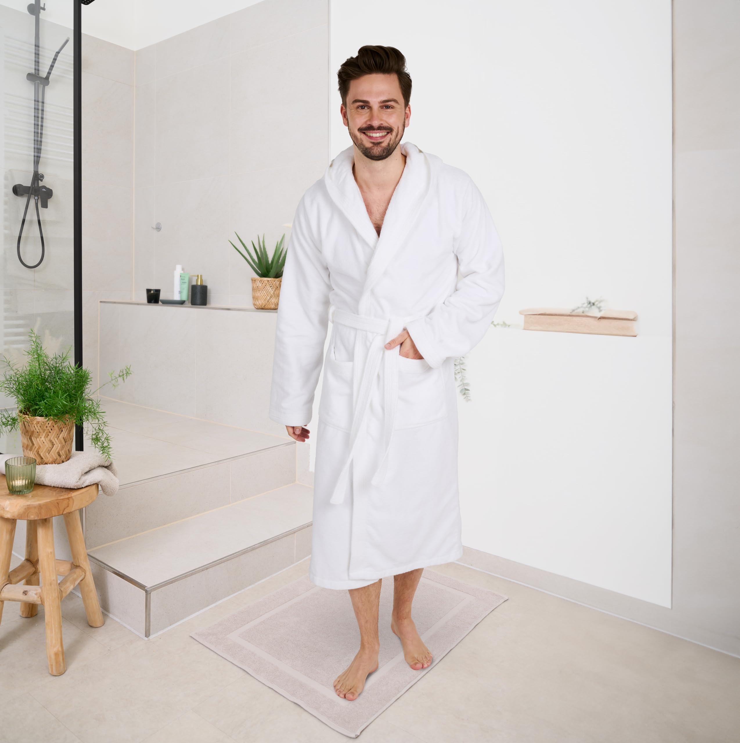 Blumtal Accappatoio Uomo Nero - Cotone 100% - Certificato Oeko-TEX®