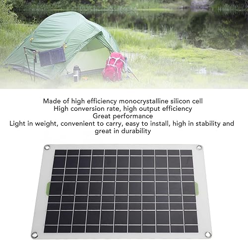 Miniatura 3 de Kit de controlador solar y panel solar MPPT de 30 A, cargador de panel solar de 12 V, 24 V, 50 W, cargador de batería para caravana, remolque,