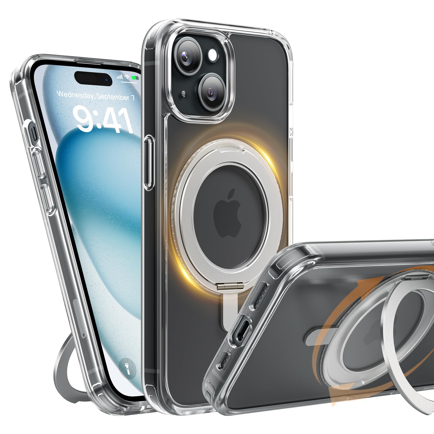 iPhone 15 Pro 用 ケース リング付き ワイヤレス充電対応 半透明 Amazon.co.jp: iPhone 15 Pro 用 ケース MagSafe対応 マグネット