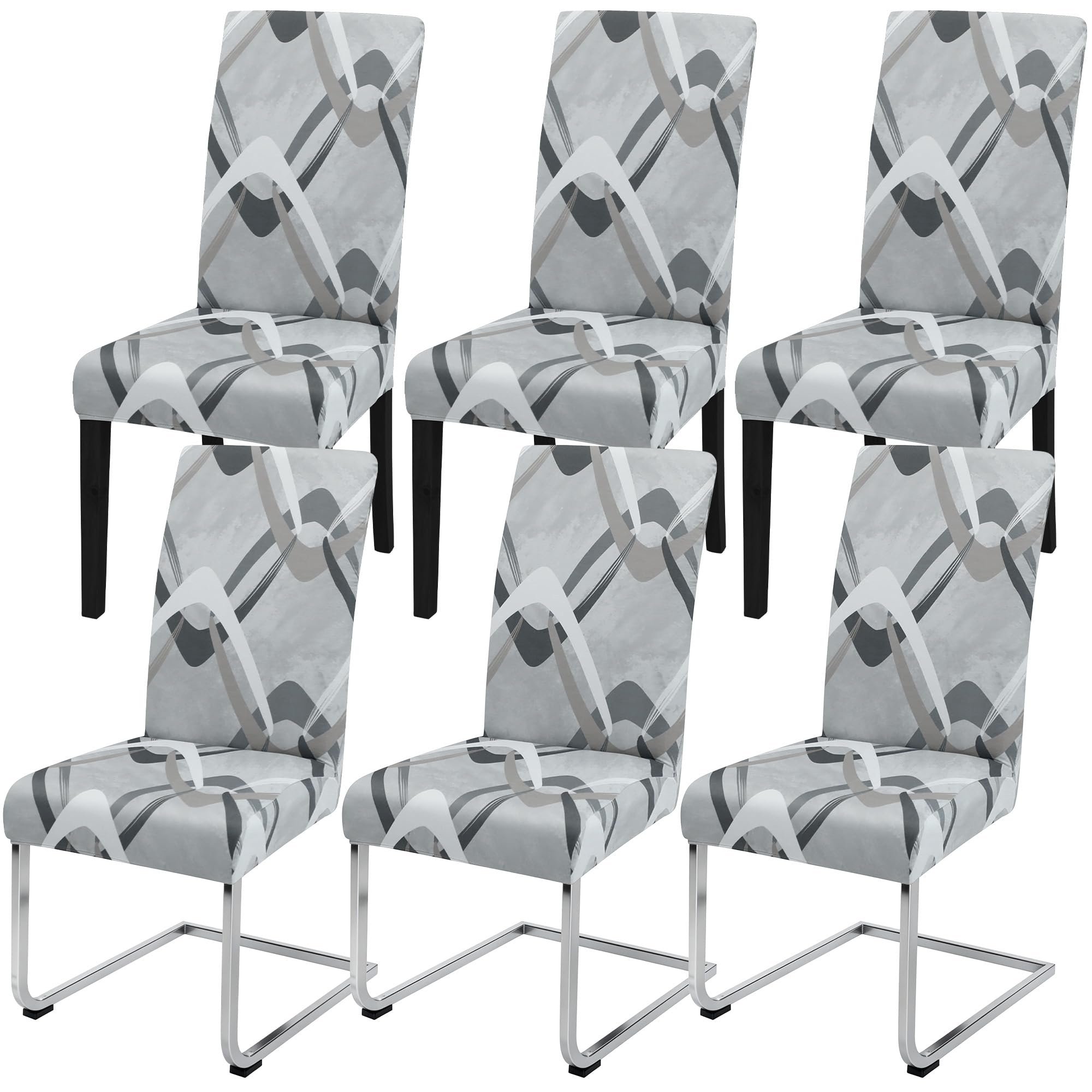 DREAHOTEXTIL Stuhlbezüge (4/6 Stück), weich und geschmeidig, in leuchtenden Farben, für Wohnzimmer, Küche, Büro, Restaurant, Partys – praktische Stuhlbezüge.