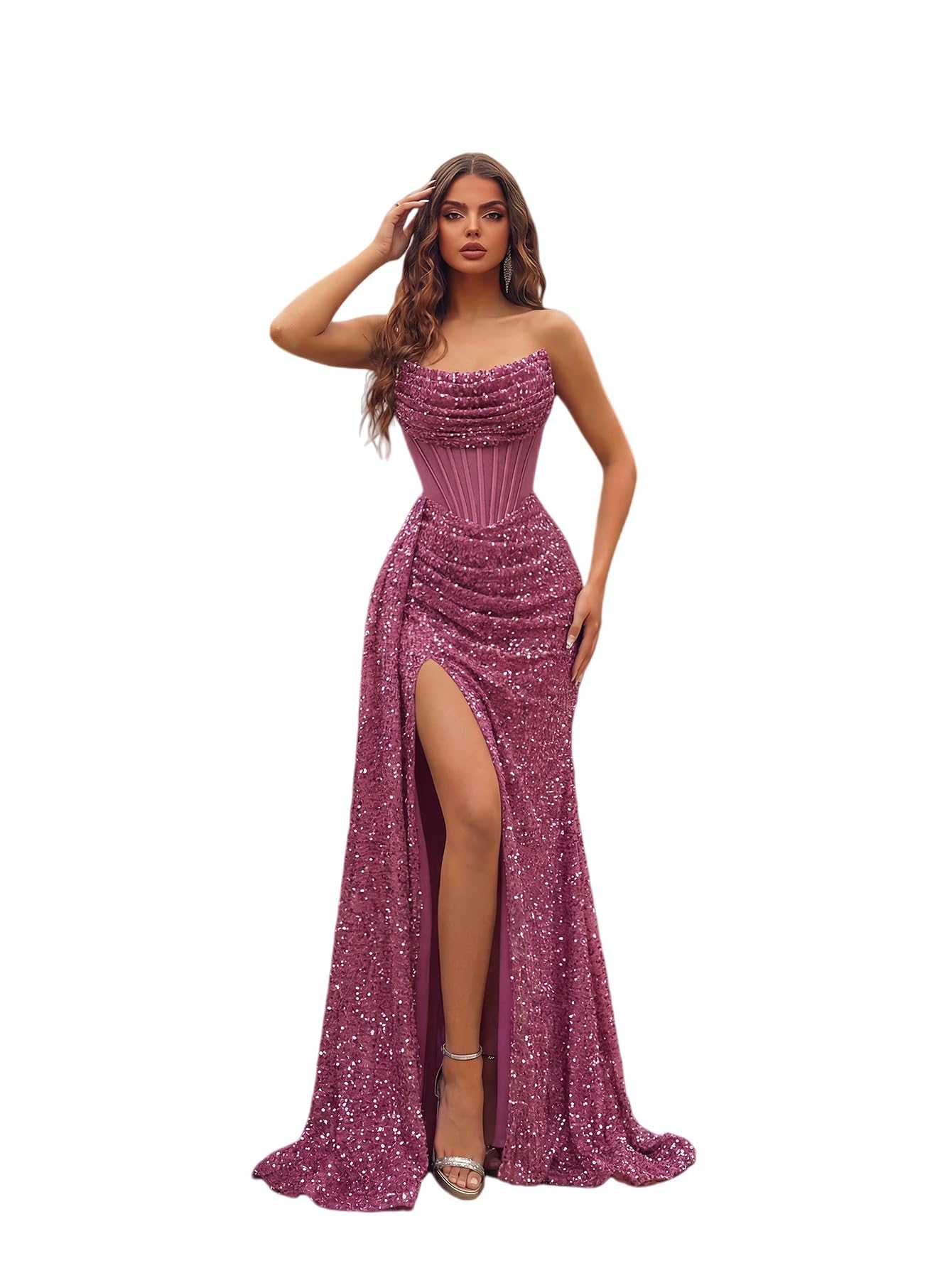 Cocktail Evening Gowns Sequin Tulle