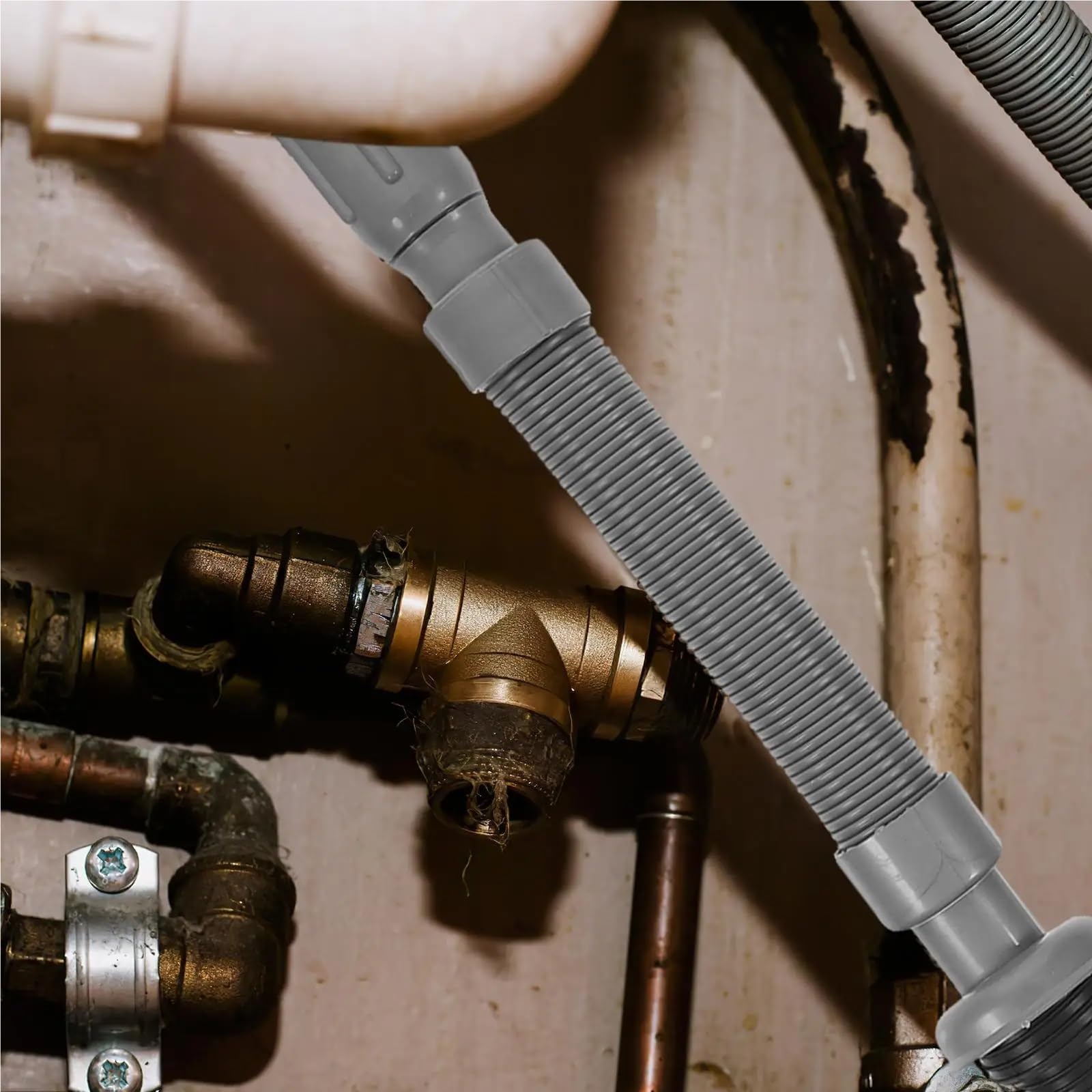 1 Stück Abflussrohr PVC Flexibler Schlauch Leichter erweiterbarer Abfall Küchenbecken Einzelwaschbecken Abflussschlauch Badezimmer Sanitärteile