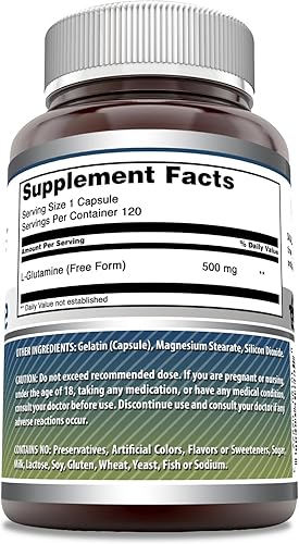 Miniatura 2 de Amazing Formulas Suplemento de L-Glutamina - Promueve la recuperación del entrenamiento apoya el sistema inmunológico y el mantenimiento muscular