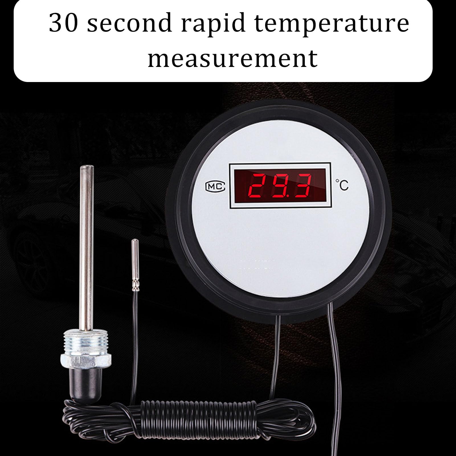 Termometro Digitale Elettronico Per Caldaie Industriali Ad Alta Temperatura, Indicatore Temperatura Acqua Con Sonda, 30/50/70/120/150m Opzionale, Per Serra Di Acquaco(Size:Battery version 30m)
