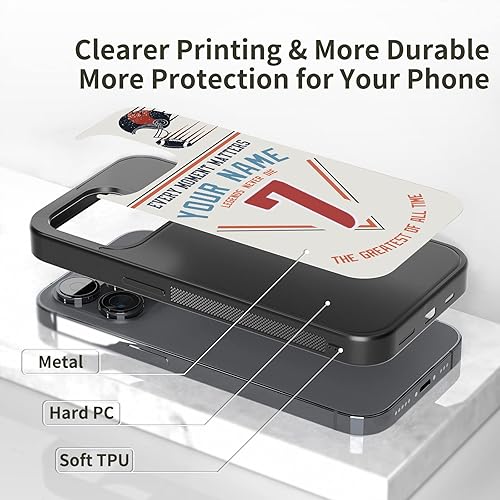 Miniatura 9 de Fundas de teléfono personalizadas con nombre del número Be Legendary Design iPhone 11 12 13 14 Pro Max Plus Mini X Xs Xr Samsung A02 A10 A13 A42 A51