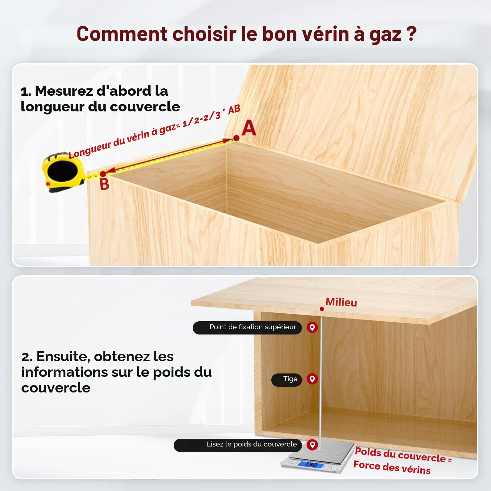 Vepagoo Lot de 2 vérins à gaz, 400 mm, 250 N/25 kg, pour camping-car, lit, housses de bateau, portes, trappes de sol, fenêtres d'abri de jardin, etc., têtes à œillets M6 (diamètre 8 mm)