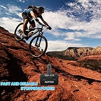 Vista 6 de AGPTEK Pastillas de freno de bicicleta, pastillas de freno de alto rendimiento, pastillas de freno de disco y resorte (semimetálico y resina)