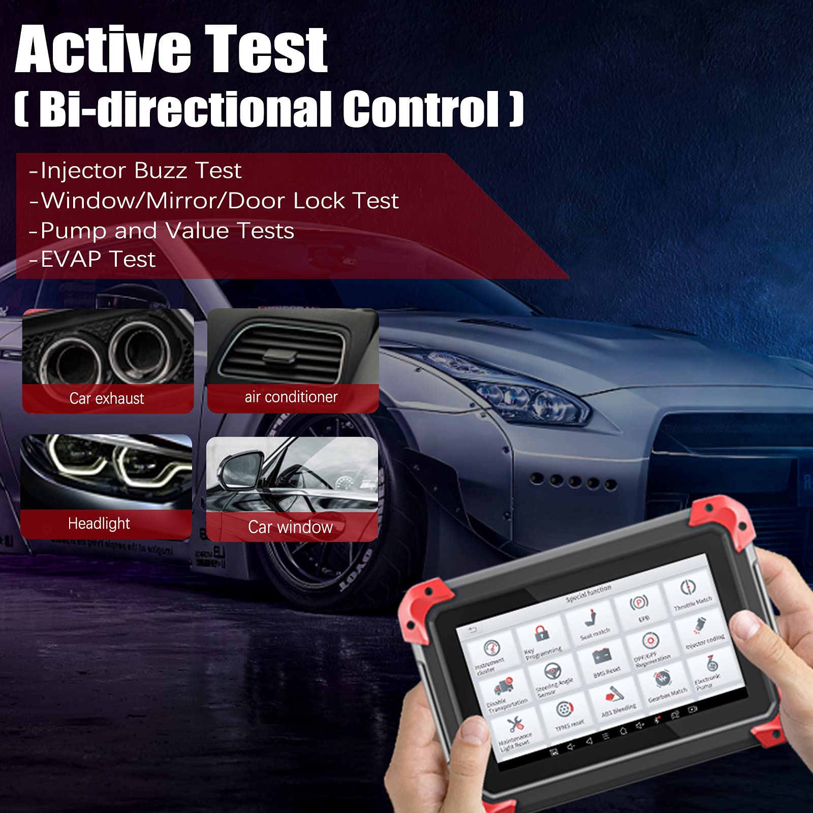XTOOL D7 Automotive Diagnostic Scan Tool, 2022 Newest BiDirectional