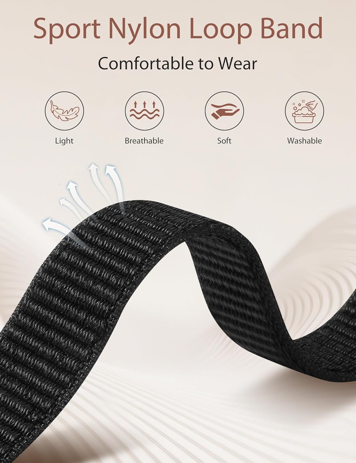 Minyee Nylon Loop Band Compatible with Apple Watch Bands 38/40/41/42/44/45/46/49mm Women Men, Celtic Knot Dressy Adjustable Breathable Braided Straps for iWatch Series 11 10 9 8 7 6 5 4 SE/Ultra 3 2 1 - Image 3