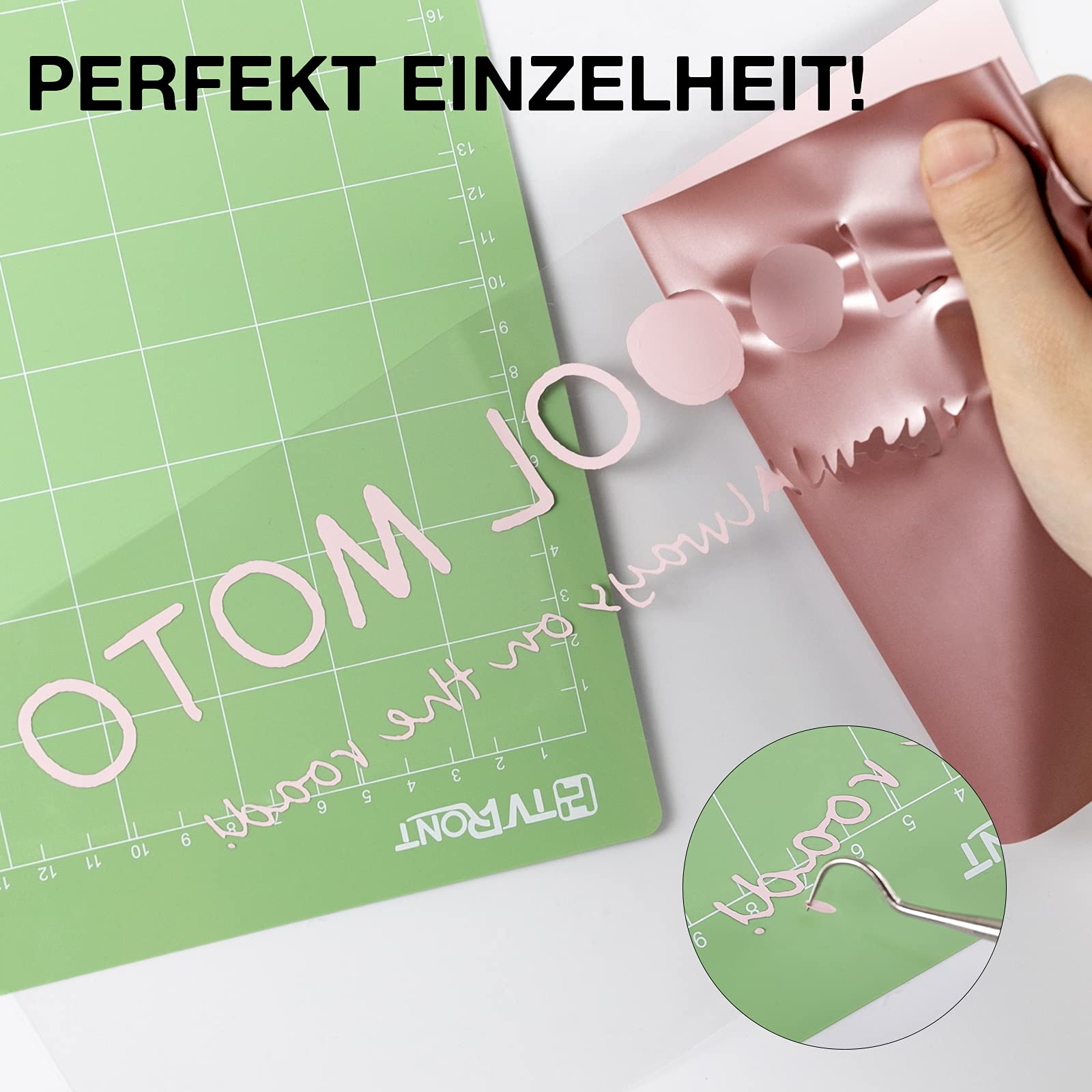 HTVRONT Pellicola Per Transfer Termico In Tessuto Nero - 30,5x152,4 Cm Per Cricut E Silhouette - Facile Da Tagliare