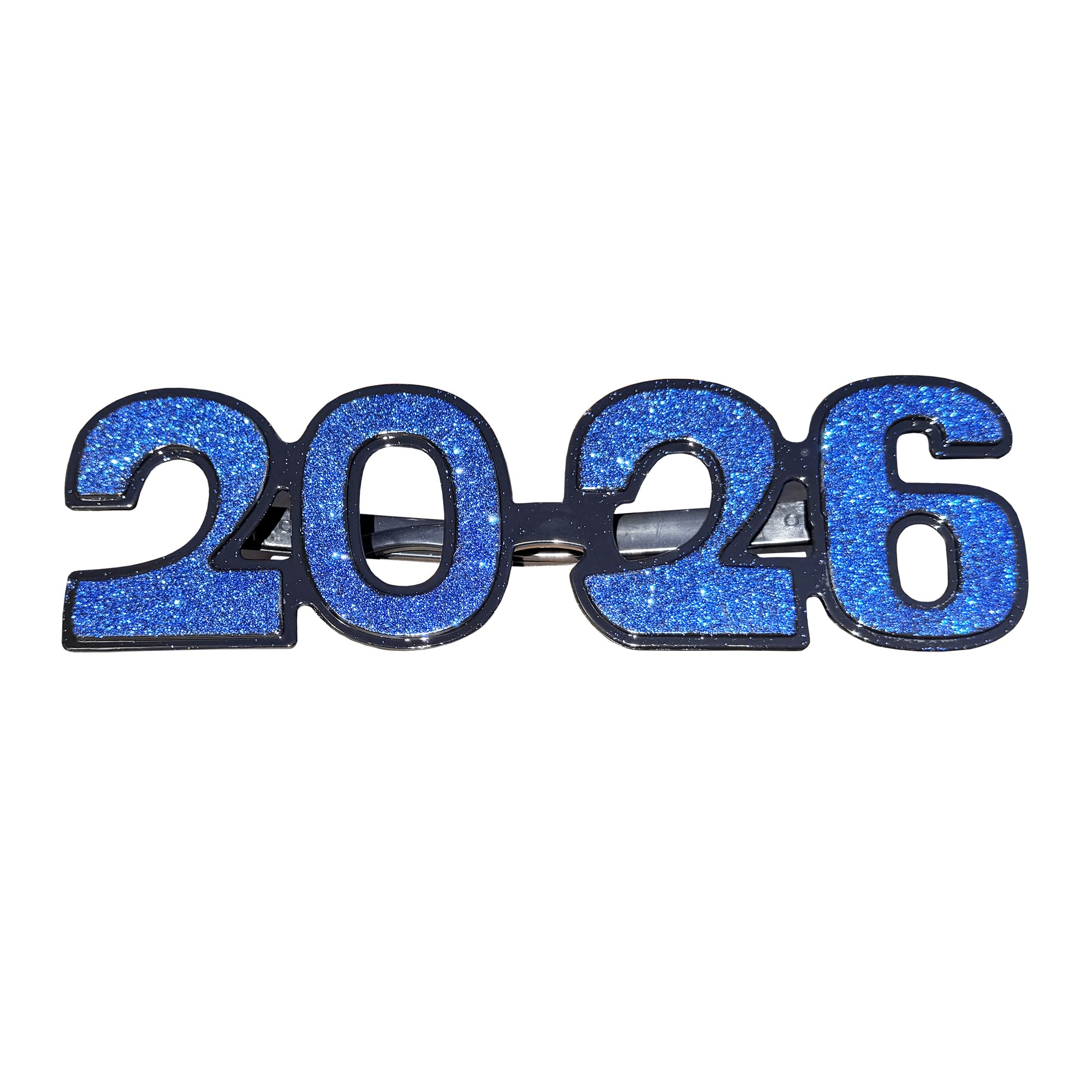 Paquete de 12 gafas de fiesta de plástico con purpurina de año nuevo 2023