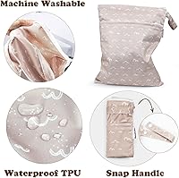 Vista 8 de Mama Koala 3.0 Baby Cloth Diapers with 6 Inserts Bundle, with 2 Pack Waterproof Wet Dry Bags
