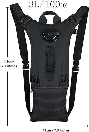 Miniatura 2 de Zavothy Mochila táctica de hidratación Molle con vejiga de agua de 3L Mochila de hidratación para ciclismo, correr, ciclismo, senderismo, mochila