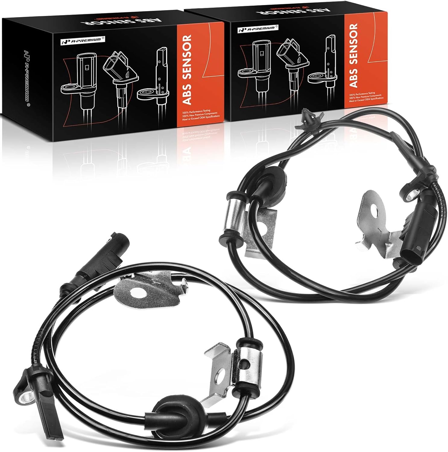 A-Premium ABS Wheel Speed Sensor Compatible with Subaru Models - Legacy/Outback 2005-2006 - Front Driver & Passenger Side, 2-PC Set, Replace# 27540AG01A, 27540AG01B