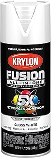 Krylon K02727007 Fusion All-In-One Spray Paint for Indoor/Outdoor Use, Gloss White