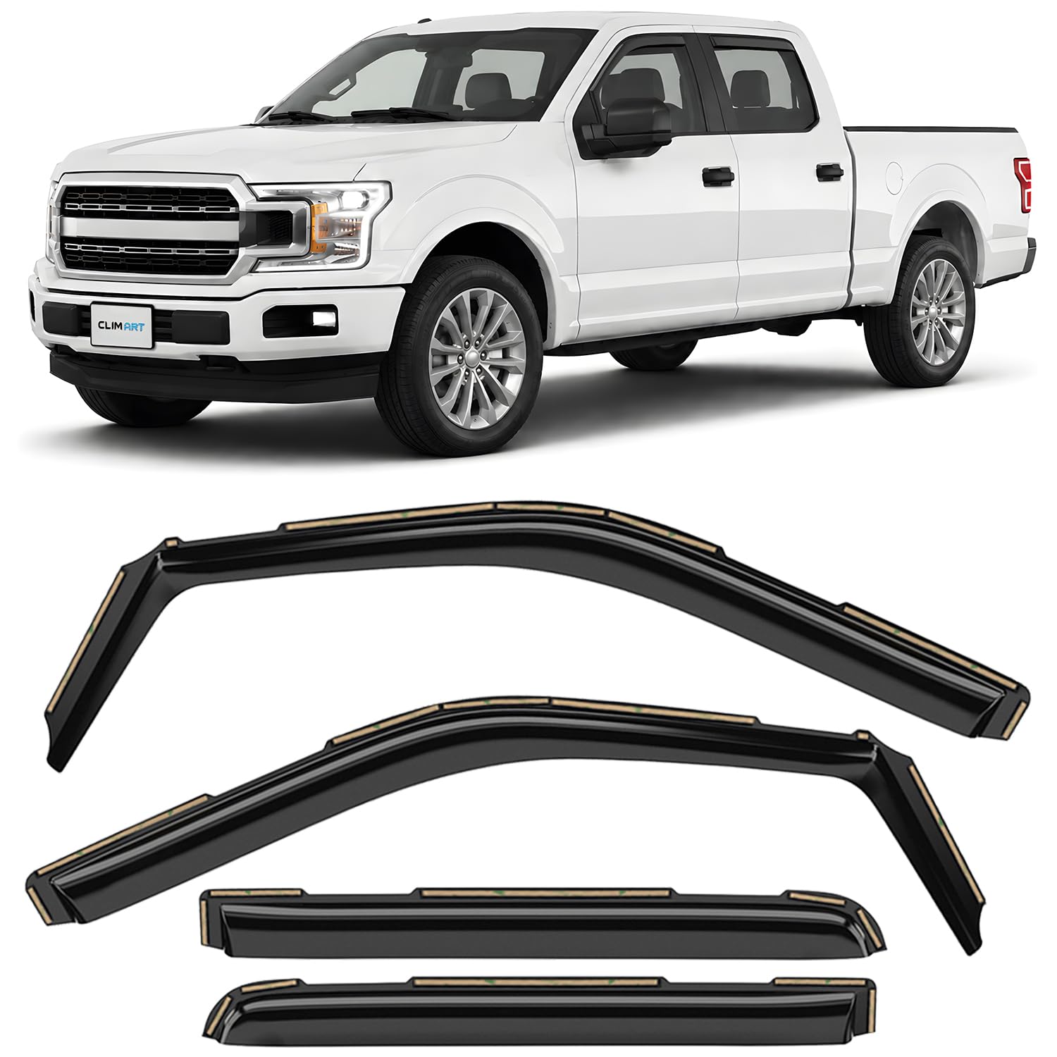CLIM ART in-Channel Rain Guards for Ford F150