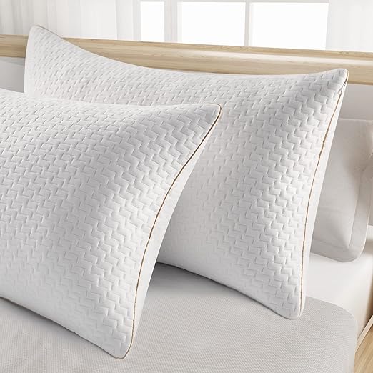 BedStory Pillows, Queen Size Hotel Pillows 2 Pack Bamboo Fiber Sleeping