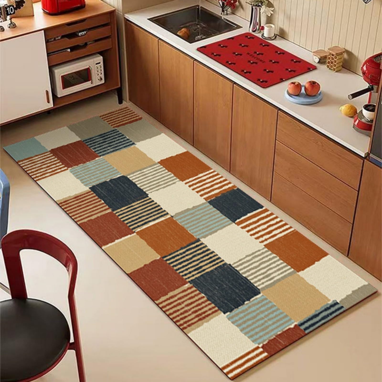 Alfombra cocina 40x60cm en PVC gris que protege tu suelo de manchas de aceite