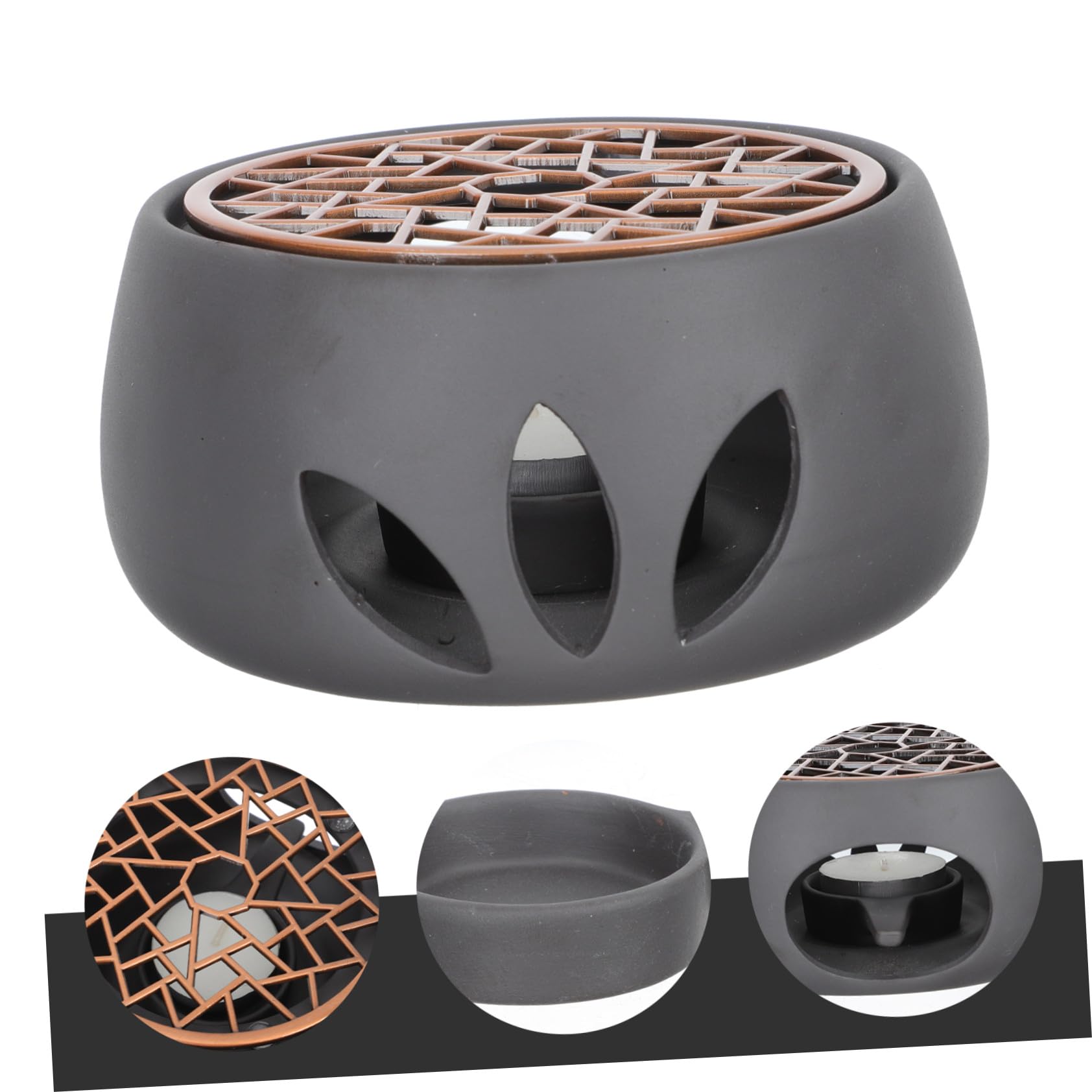 Ipetboom Calentador de Tetera Japonés de Cerámica Candelabro para Calentar Té, Base para Tetera Fácil de Almacenar Adecuado para Uso Diario y Fiestas