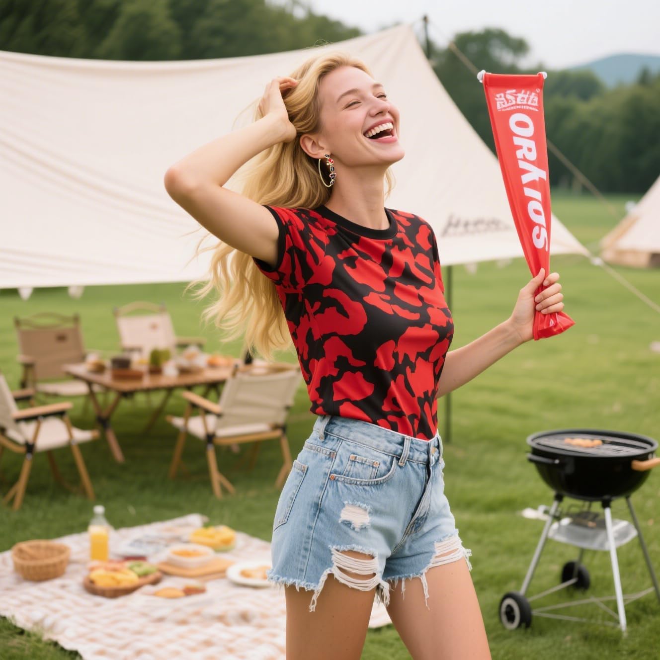 Football Earrings for Women Game Day Hoop Earrings Football Mom Accessories Enamel Red Black Football Helmet Jersey Earrings Sport Team Outfits Accessories Party Favor Gifts - Image 3