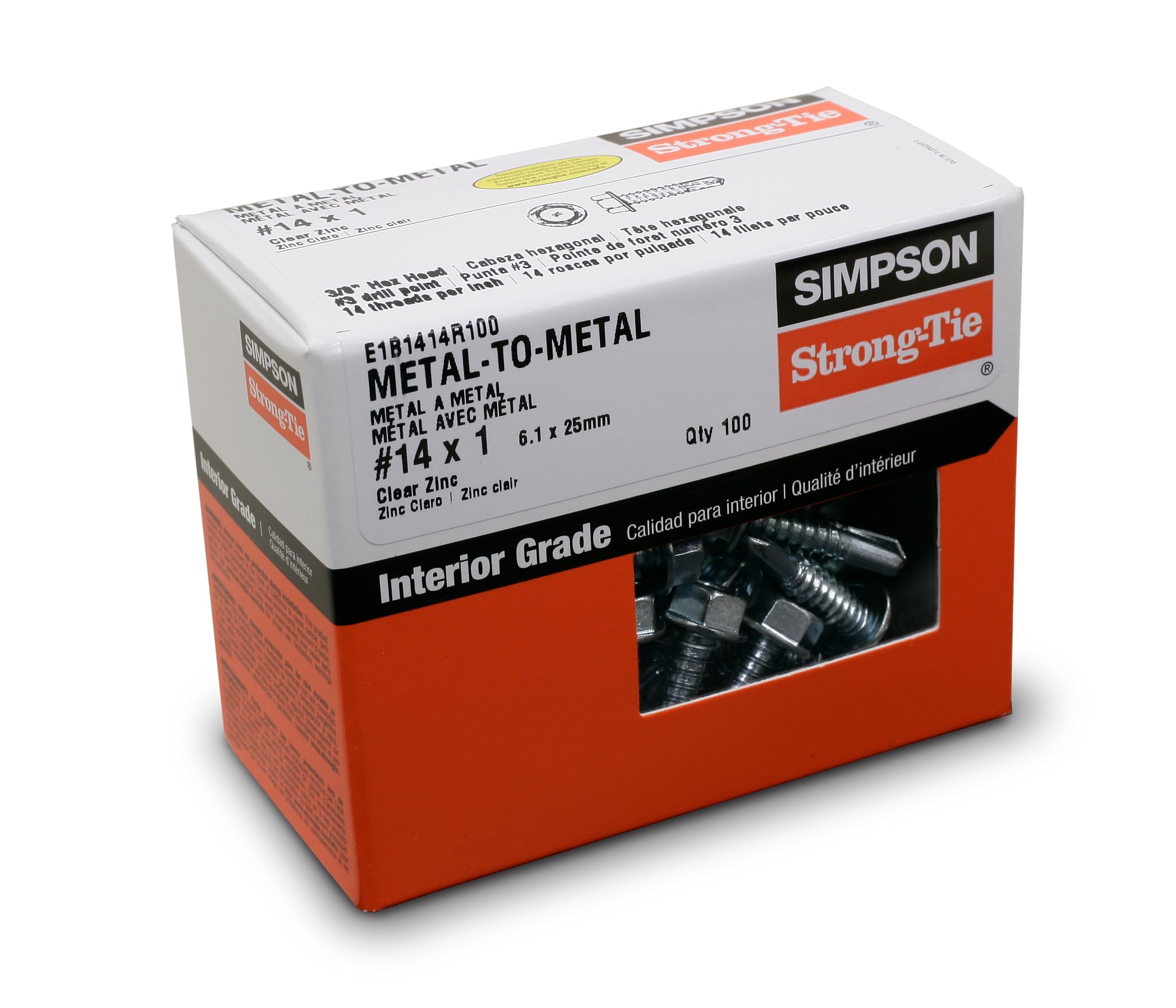 Amazon.com: Simpson Strong-Tie E1B1414R100 Self-Drilling E Metal
