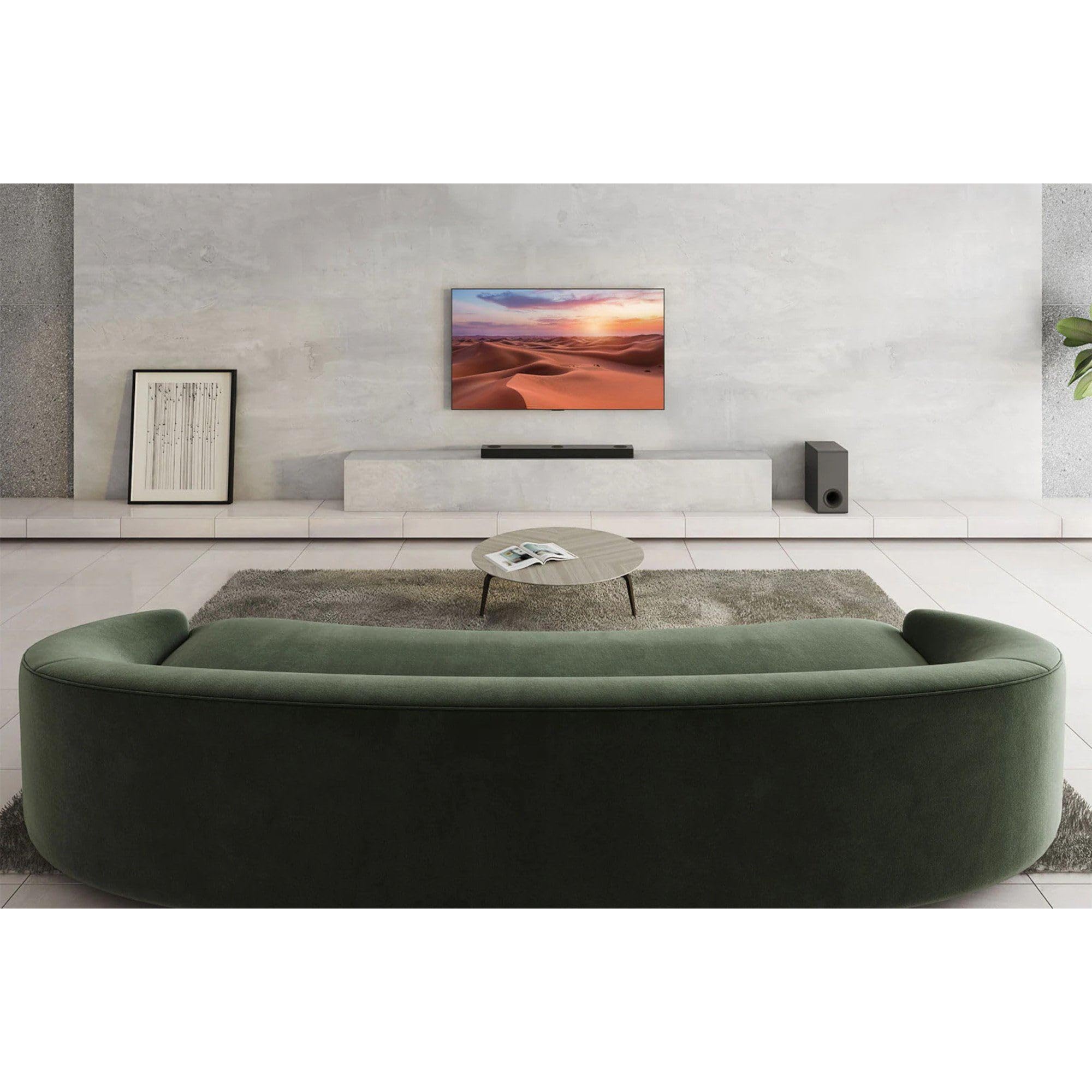 LG S80QY - Barra de Sonido Inteligente, 480W, 3.1.3 Canales con Triple Altavoz Atmos Vertical, Compatible con Altavoces Traseros SPQ8-S, Sonido Envolvente Dolby Atmos, DST:X e IMAX, Color Negro