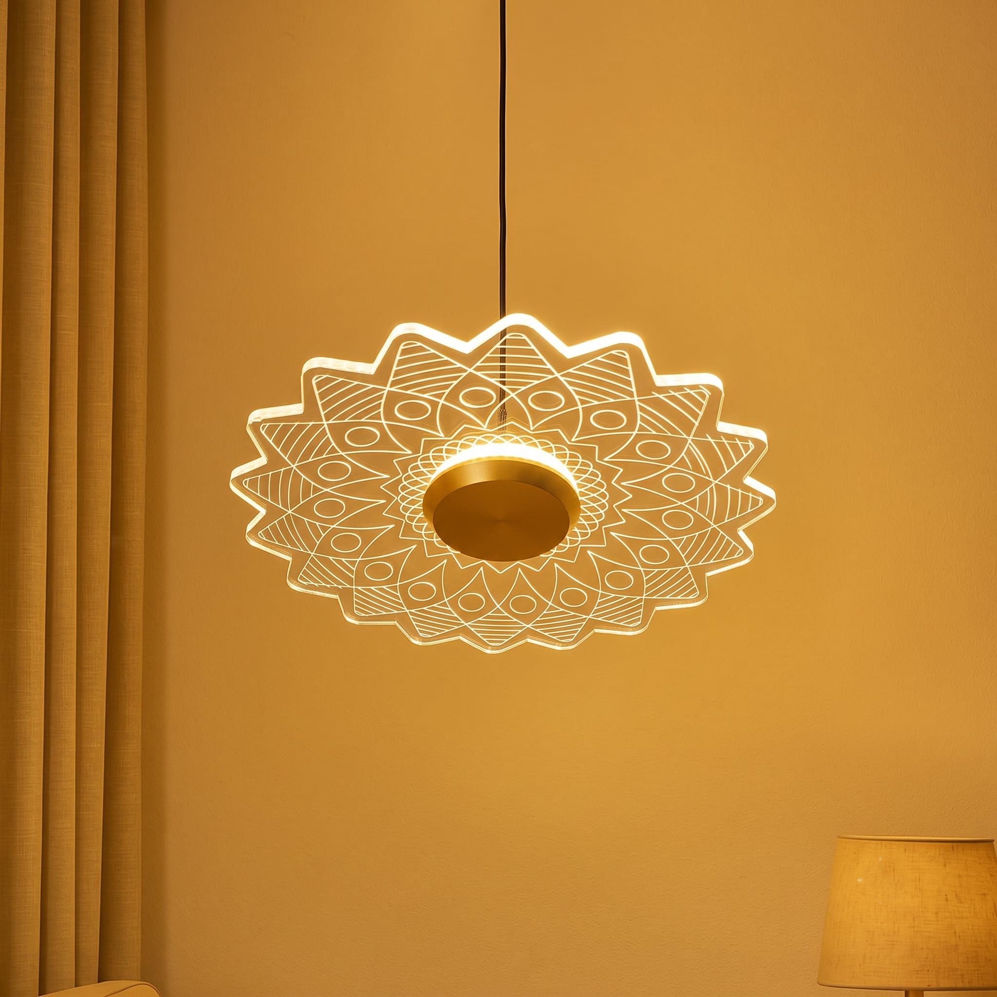Petal Aura 3-in-1 Modern LED Pendant Light – Acrylic Flower Design Hanging Ceiling Lamp with Adjustable Cord for Dining Room, Living Room, Bedroom & Home Décor-image-38