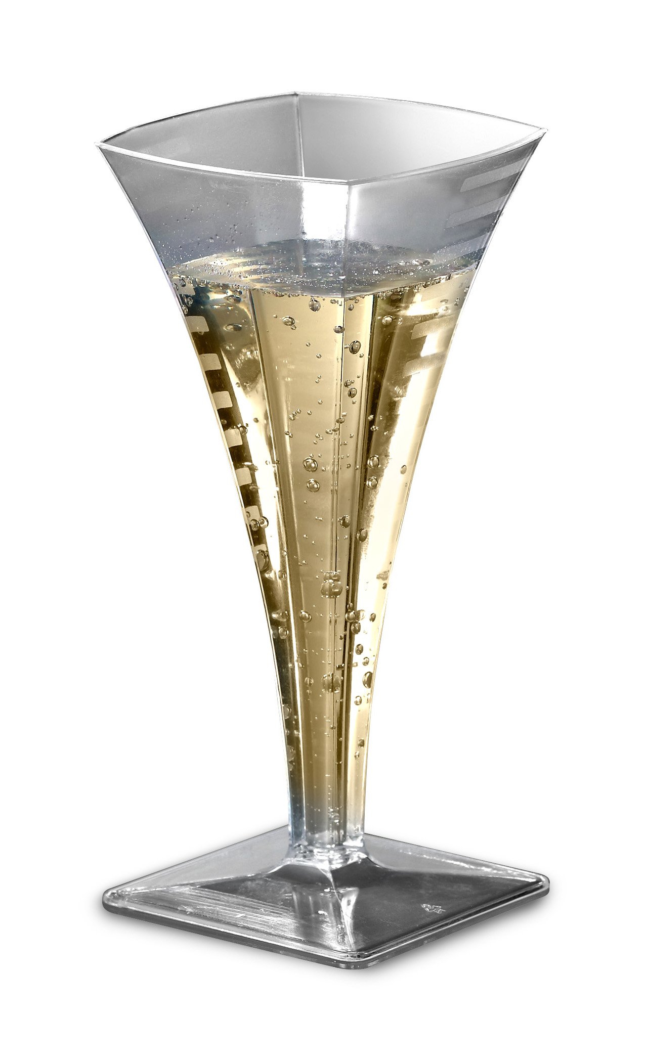 EMI Yoshi Koyal Square Mini Champagne Flutes, 2-Ounce, Clear, Set of 96