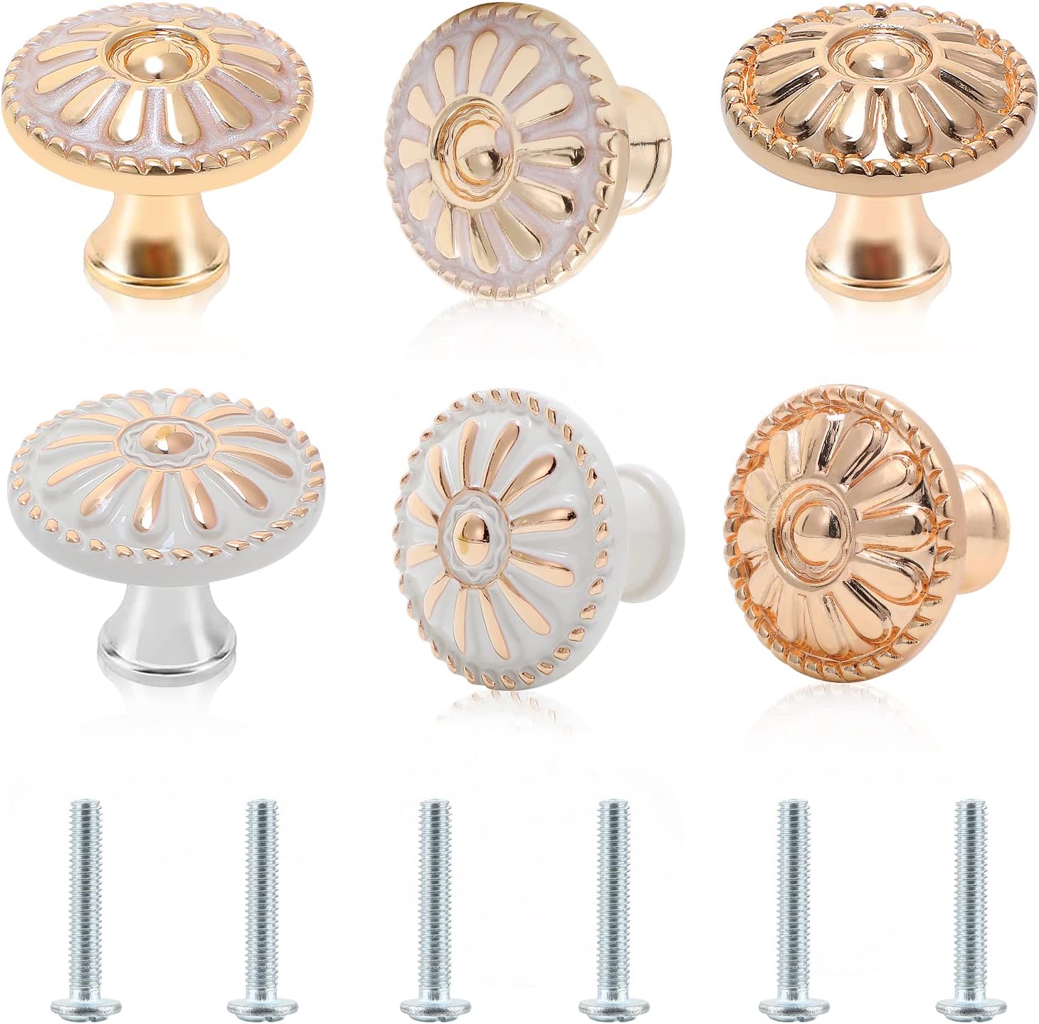 Boho Round Cabinet Knob Kannino 6 Pack Boho Furniture Knobs and Pulls ...