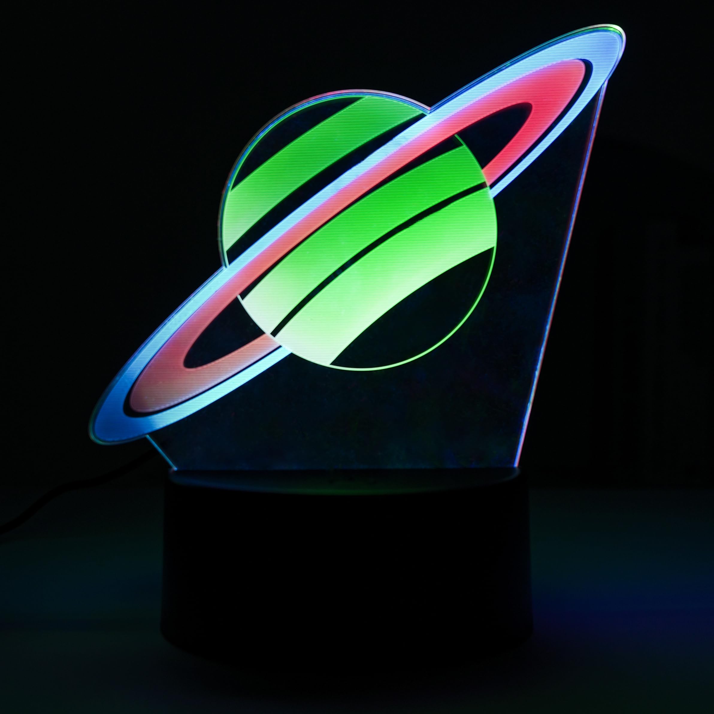 3D Illusion Night Light for Kids, Race Car Night Lamp with Sleep Mode, Children's Bedroom Decor, Gift for Boys and Girls (Planet)