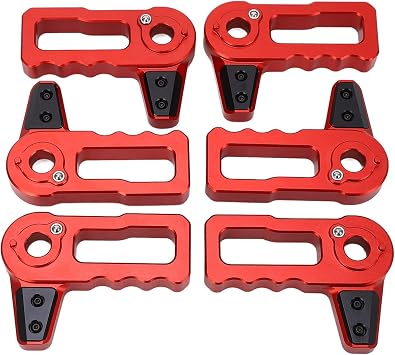 Hard Top Roof Removal Switch Handle, 6PCs J ee p W r a n g l e r J L JL U G L A D I A T O R JT 4xe Latch Replacement, Anodized Upgrade Slider Design Red