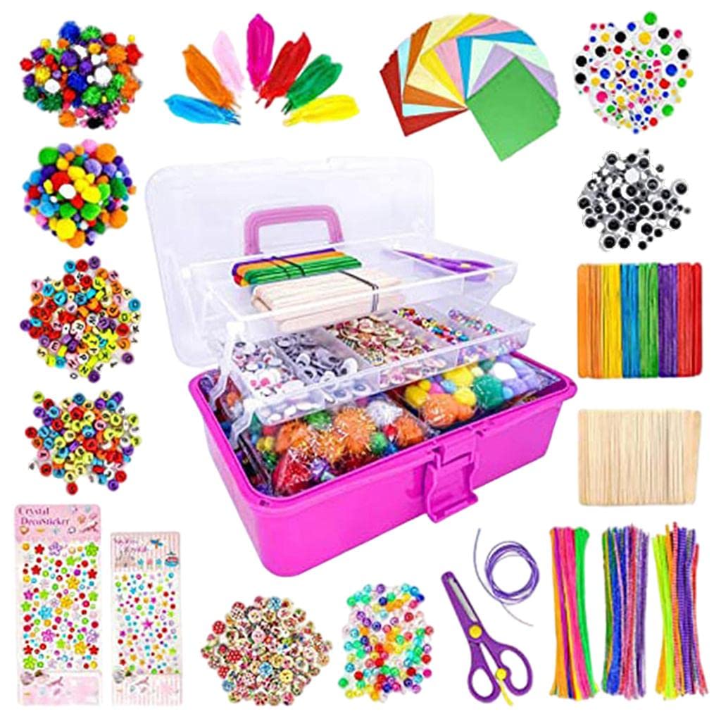 1500 Pezzi Materiale Fai Da Creativo Bambini Set Manualità Artistica Accessori Lavoretti Educativi Artigianali Regalo Adatto a Casa Scuola Atti,