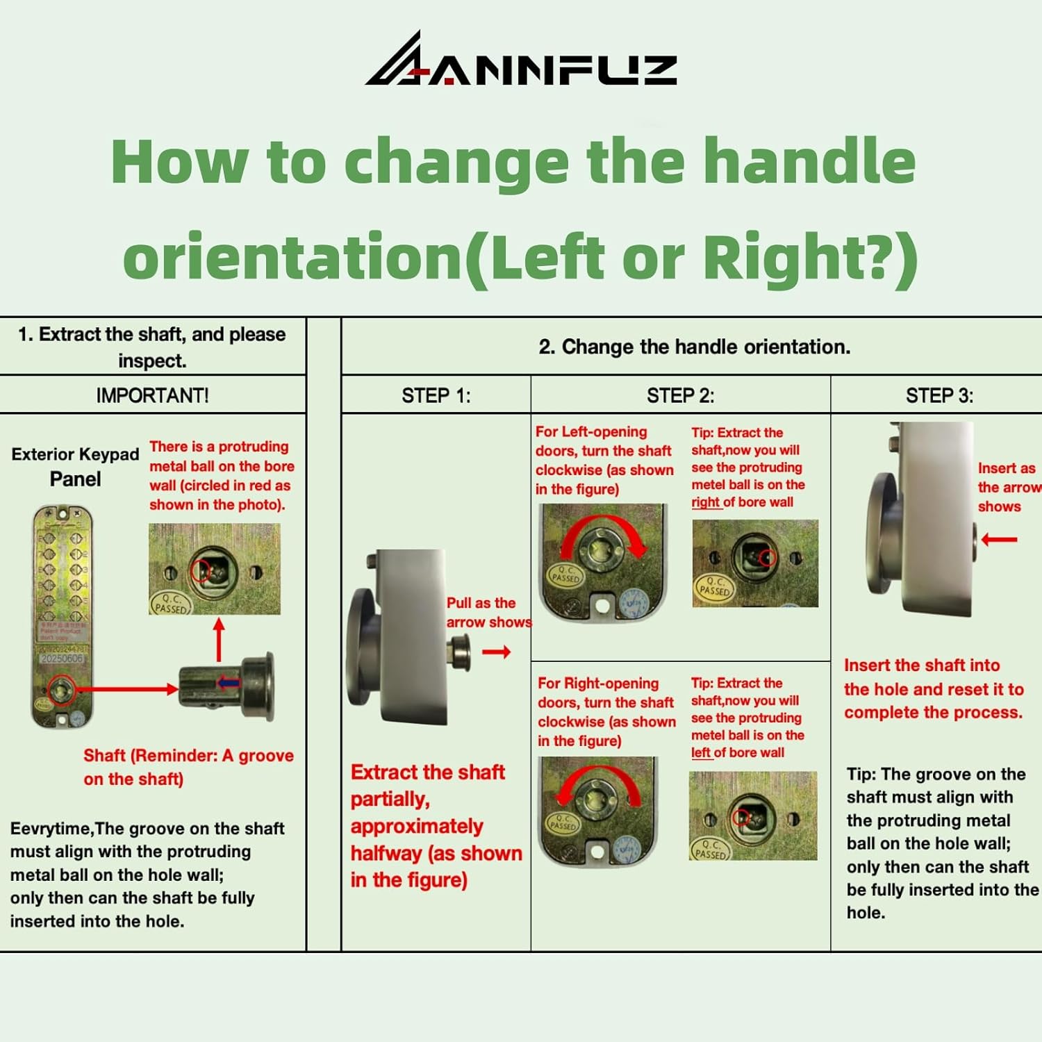 Mechanical Keyless Keypad Entry Door Knob Lock with Bolt,Single-Sided Passcode Combination Door Handle Lever Set,Interior Exterior Manually Locking,for Front Gate,No Electronic(Matte Black)