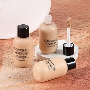 Boobeen Liquid Concealer Full Coverage Foundation, Concealer Cream Foundation, Face Concealer Liquid Smooth Longlasting Matte Natural Creamy Flawless, Waterproof Lightweight
