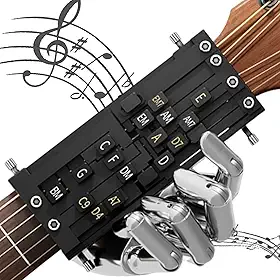 Treinador de Acordes para Violão Ferramenta Única de Auxílio para Aprender Acessório de Prática com Transição Automática para Iniciantes Tocadores de Folk e Acústico