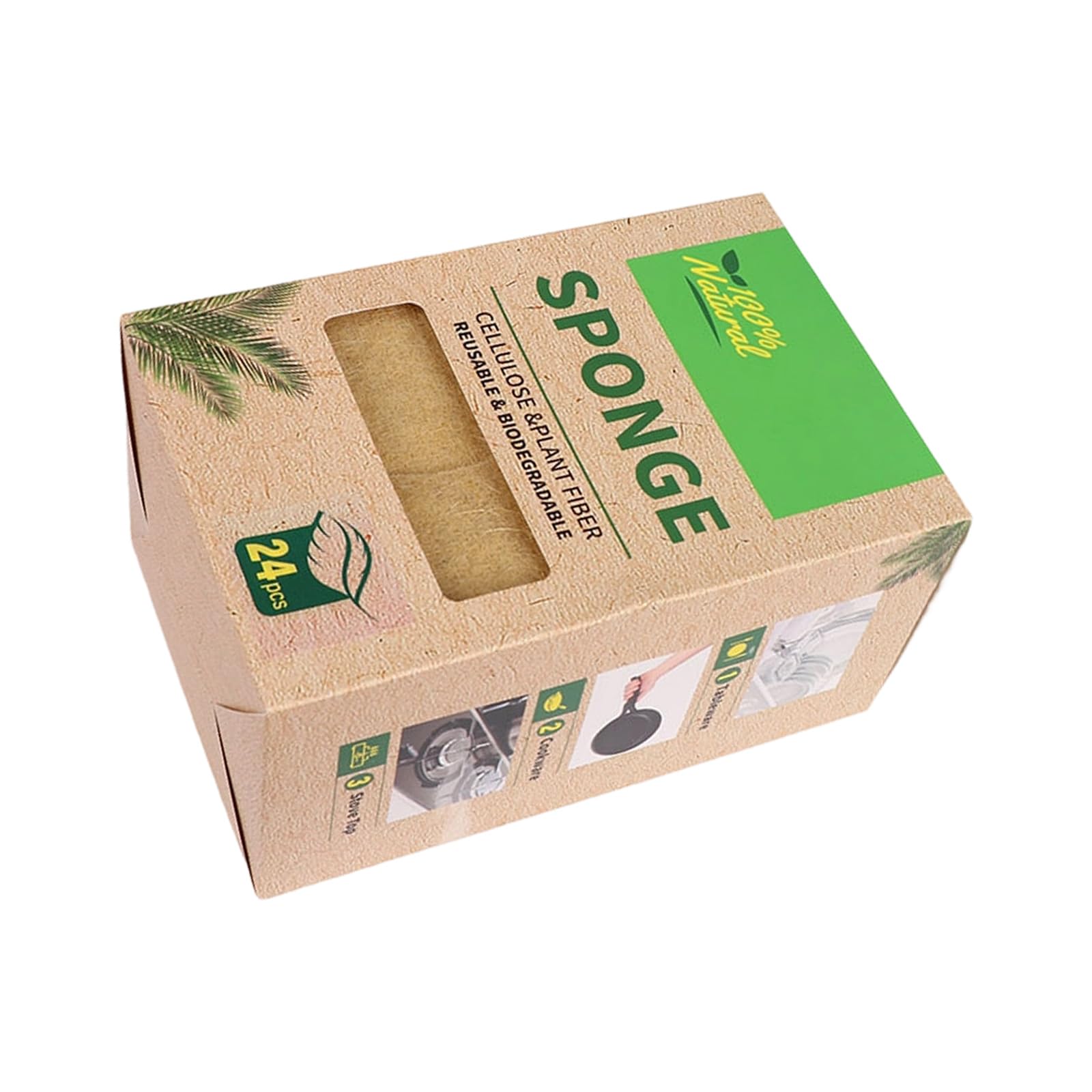 ZEPFJHE 12 / 24Pieces Safe Sisal Fiber Scouring Pad with Strong Scrubbing Power for Dishes and Cookware Cleaning Washing Sponge Scrubbing Pad