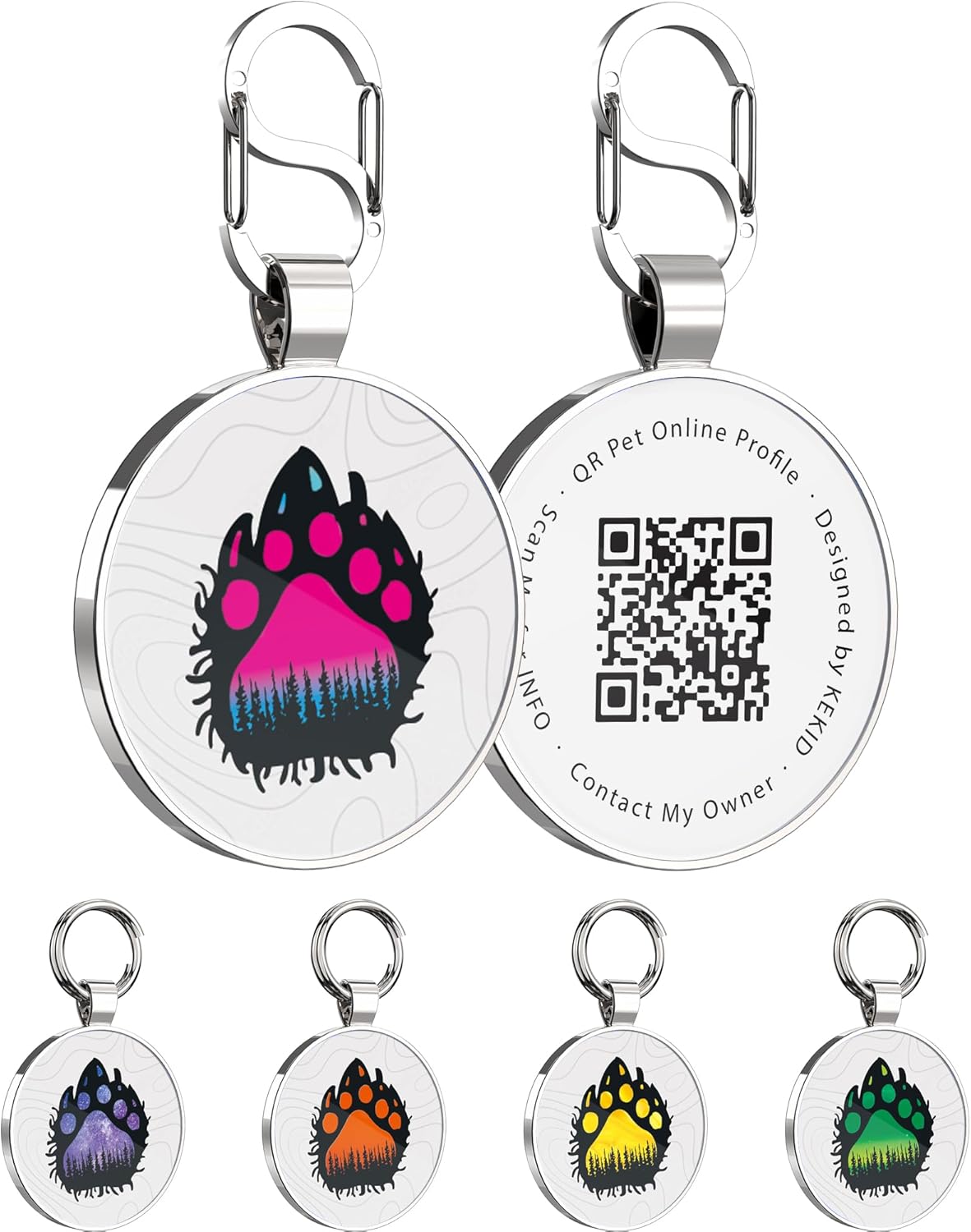 Personalized Dog Tags with QR Code – Custom Dog Name Tags, Smart Pet ID Tags, Free Online Scan for Instant Pet Location Alert Email Personalized Dog Tags with QR Code – Custom Dog Name Tags, Smart Pet ID Tags, Free Online Scan for Instant Pet Location Alert Email