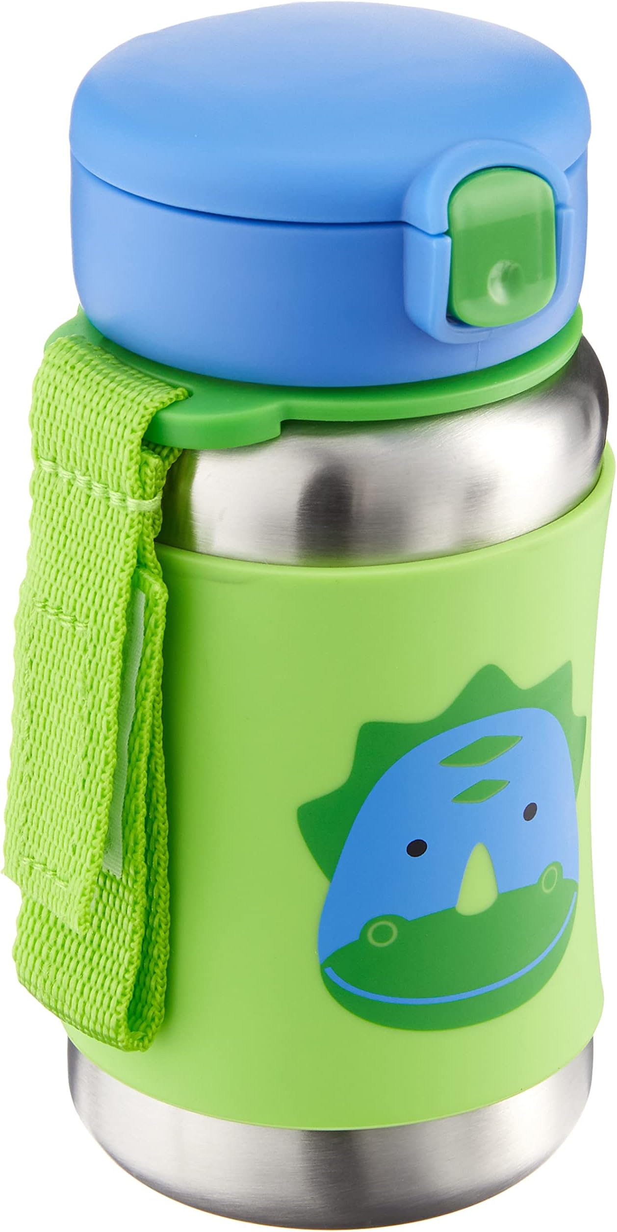 Toddler Sippy Cup with Straw, Zoo Stainless Steel Straw Bottle, Dino