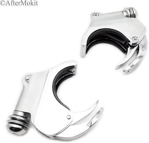 Miniatura 3 de Abrazaderas de parabrisas de liberación rápida para horquillas de 1.929 in 2002-2010 V-ROD 2006-2011 Dyna 2007 CVO Destroyer 2016 y más Sportster