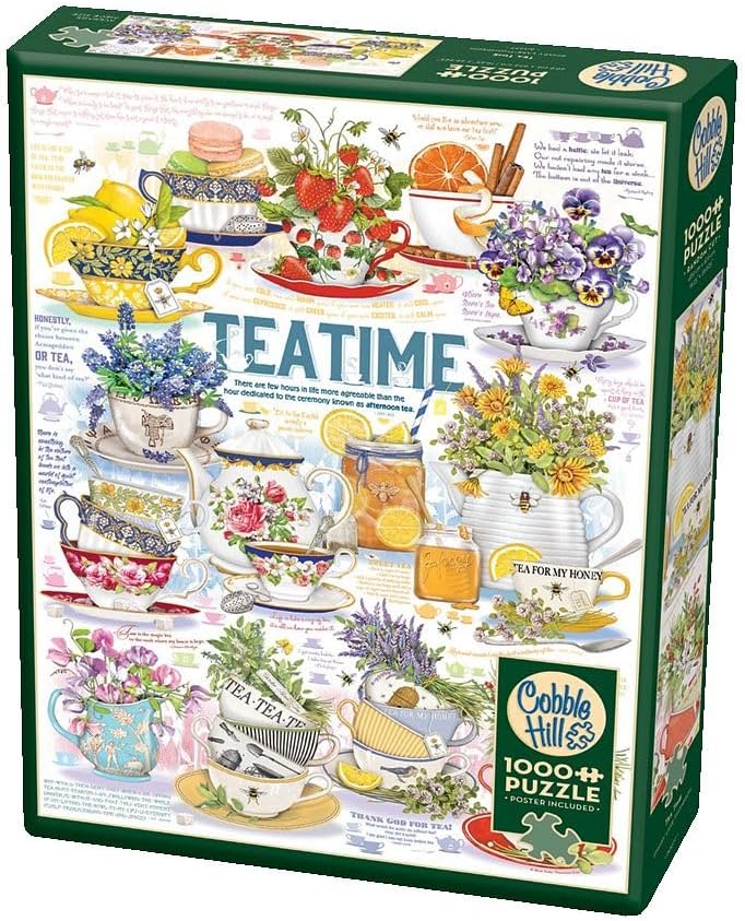 Cobble Hill 1000 Piece Puzzle - Tea Time - Sample Poster Included