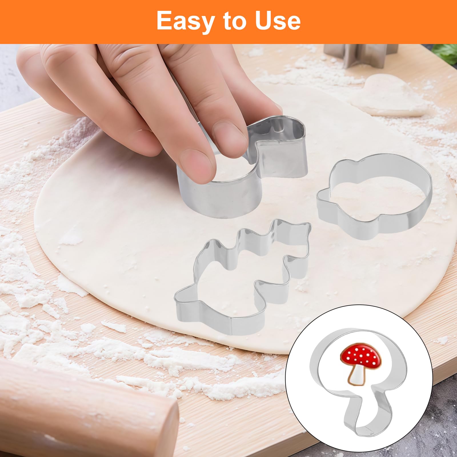 Ausstechformen-Set Herbstblätter – 6 Stück Edelstahl, Für Kekse, Fondant & Käse, Gewellte Kanten, Spülmaschinengeeignet