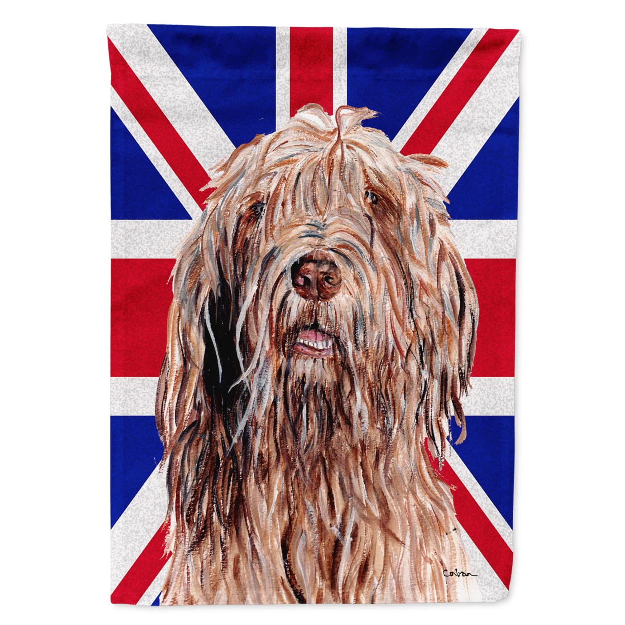 Chien à Loutre sur toile Union Jack grande taille aux finitions artistiques de haute qualité