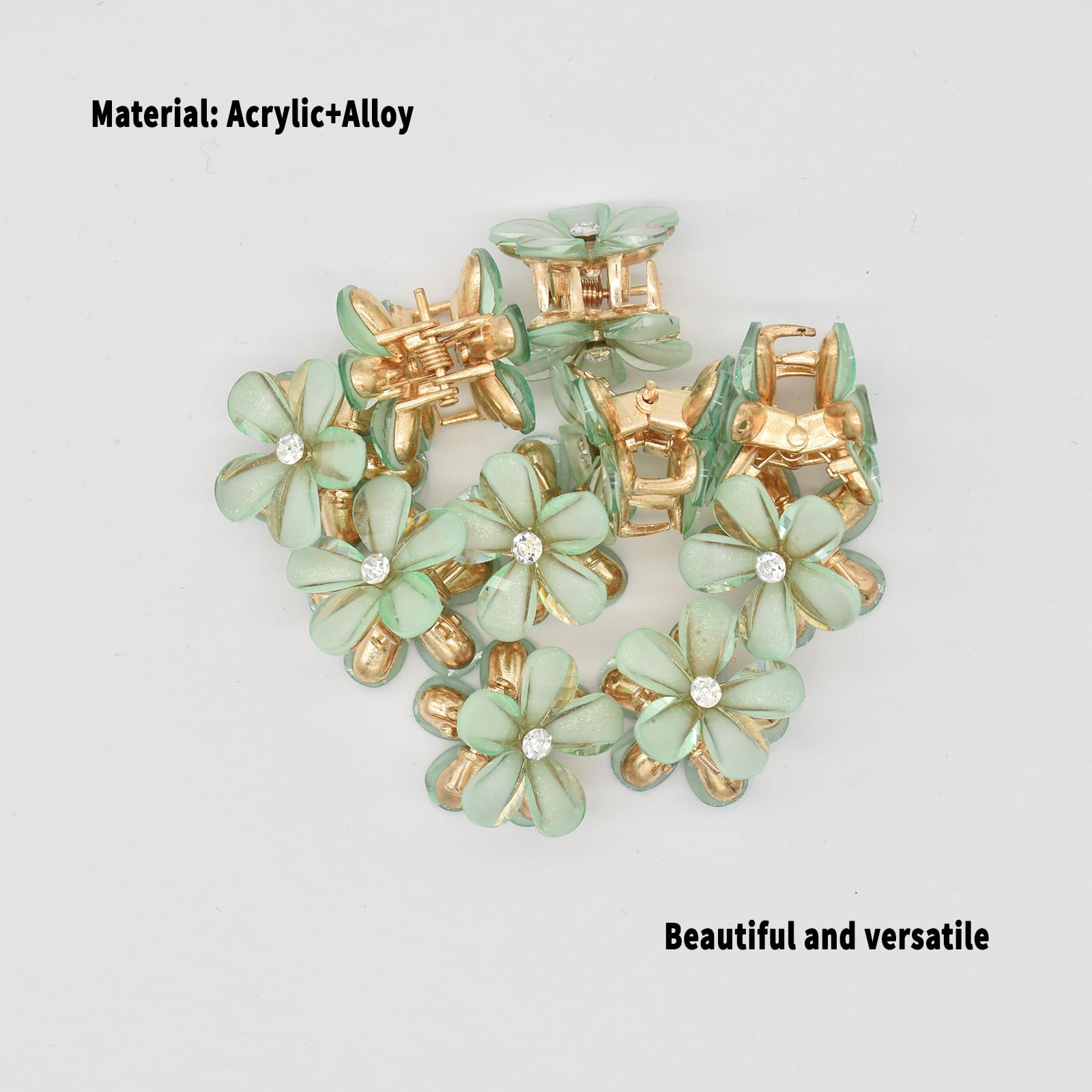 PAITOK Mini Hair Clips, Flower Hair Clips, Flower Clips, Non-Slip Hair Clips for Girls Women for Photos Daily Party - Image 3