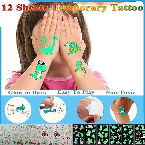 Miniatura 7 de Recuerdos de fiesta de dinosaurios para niños, suministros de fiesta de cumpleaños, 132 piezas de juguetes de dinosaurios, bolsas de regalo, huevos