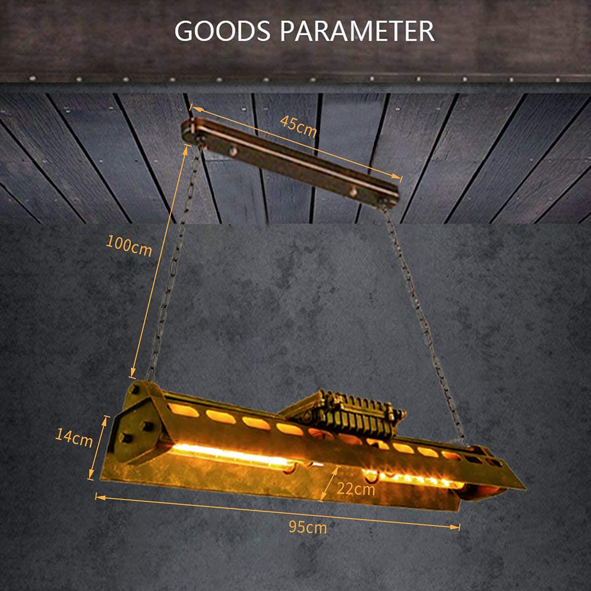 Vintage Pendelleuchte industrial Hängelampe Esstisch Pendellampe Retro Hängeleuchte Hoehenverstellbar Kronleuchter, für Wohnzimmer Esszimmer schlafzimmer küche Bar