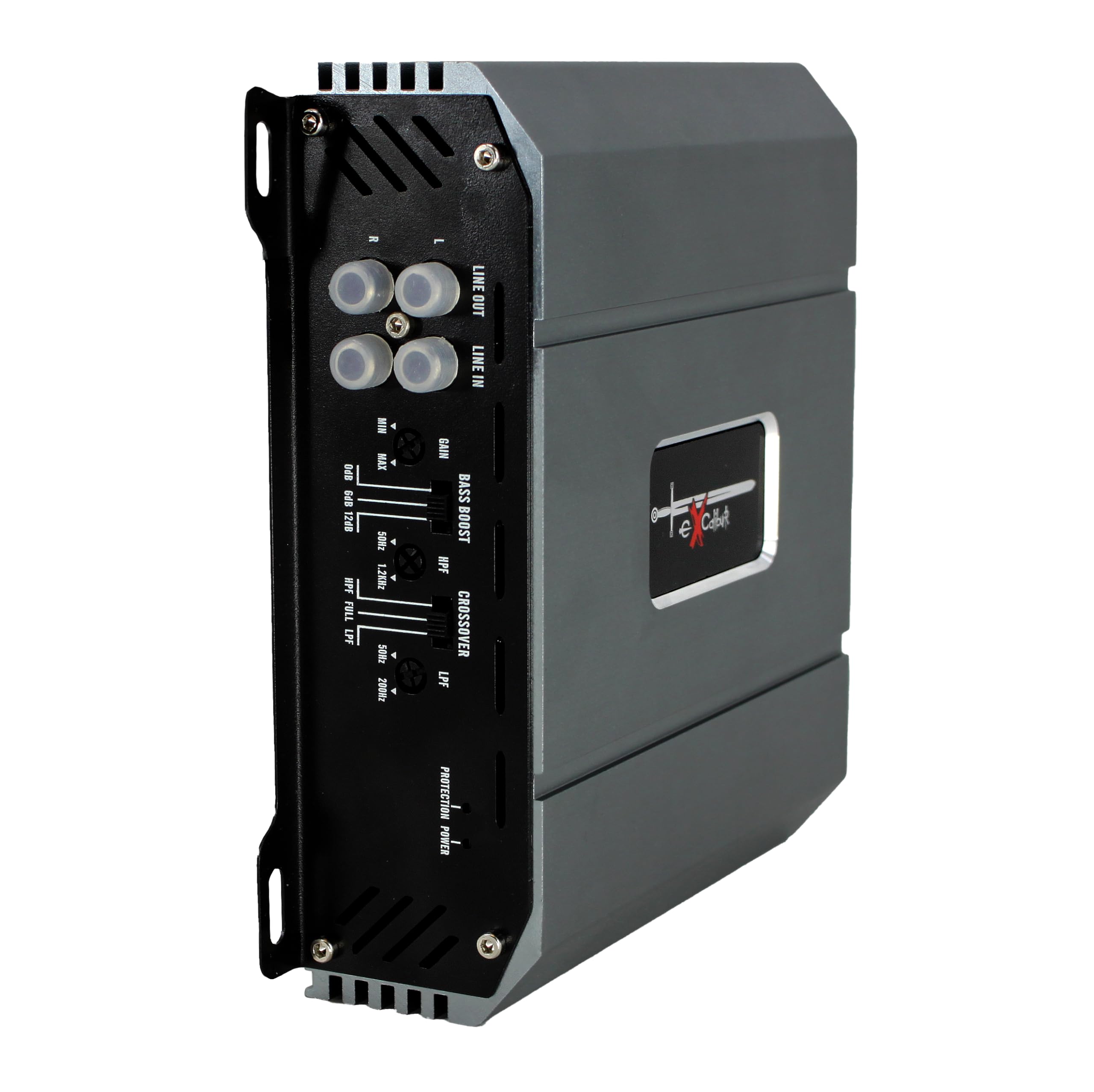 Excalibur X275.2 Amplificatore Audio Auto 2 Canali Stereo 2x650W con Bass-Boost 12 dB, Amplificatore Auto Subwoofer 1300W in modalità Bridge, Sub Sonic 10-50Hz e Low Pass Filter 50-200Hz, Serie 2025